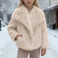 thumbnail image 1 of Girls Jacket Winter Shawl Collar Jacket Soft Warm Outerwear Coats Winter Outfits, 1 of 3