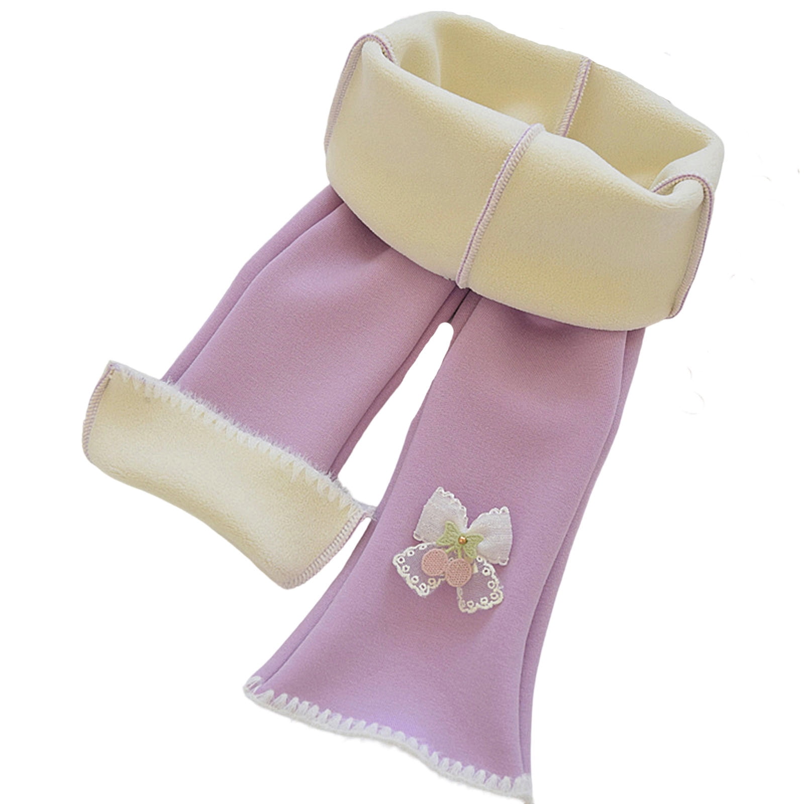 Girls Fleece Leggings Girls Fleece Lined Leggings Winter Warm Soft ...