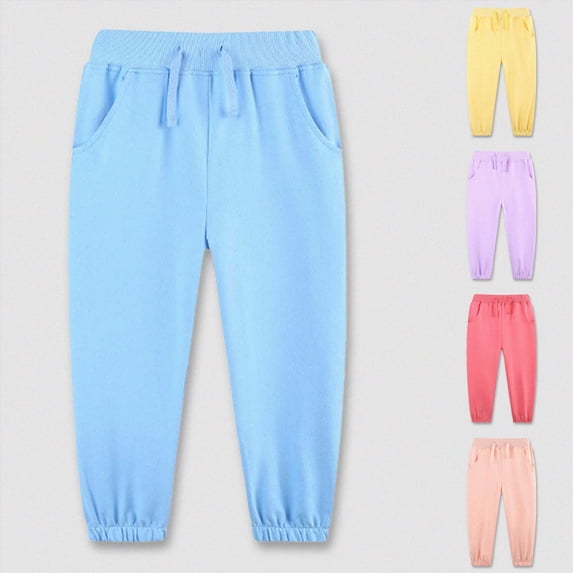 Girls Fleece Lined Leggings Kids Winter Warm Pants Thick Thermal Leggings(Yellow,1-2 Years)