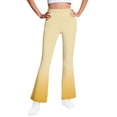 thumbnail image 1 of Girls Fleece Lined Leggings Size 10-12 Winter Warm Gradient Flared Pants High Waisted Soft Thermal Pants, 7 Y, 1 of 6