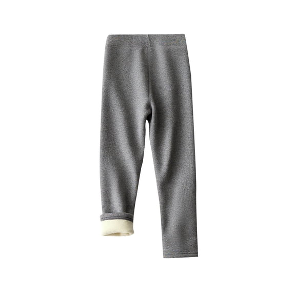 Girls Fleece Lined Leggings Soft Stretchy Thermal Warm Clothes High Waist Running Thick Pants