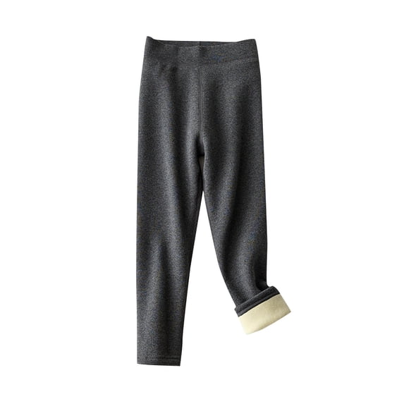 Girls Fleece Lined Leggings Soft Stretchy Thermal Warm Clothes High Waist Running Thick Pants