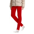thumbnail image 1 of Girls Fleece Lined Leggings Thickened Slim Fit Base Layer Pants Stretch Full Length Pull On Winter Casual Style, 1 of 6