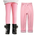 thumbnail image 1 of Girls Fleece Lined Leggings Winter Pants Thick and Warm Fall Winter Girls Elastic Pants Fashion Solid Color Brushed Warm Casual Plush Leggings, 1 of 6