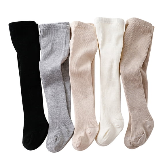 Girls Fleece Lined Ribbed Tights Warm Thick Footed Pantyhose Thermal Stockings for Cold Winter Dress Wear