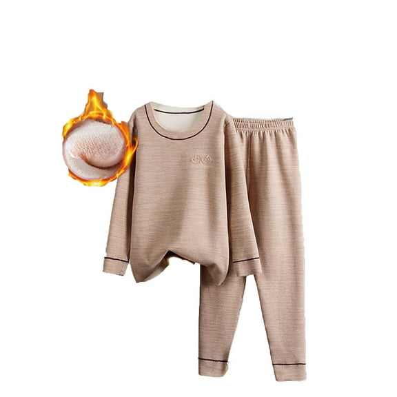 Girls Pajamas Set Kids Winter Pajamas Children's Seamless Thermal Underwear Set Boys and Girls Long Plus Girls' Homewear Pajamas Kids Clothes for Girls 5-6 Years