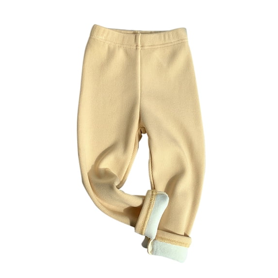 Girls' Fleece Pants Fleece Thick Leggings For Kids Unisex