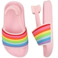 thumbnail image 1 of Girls Flip Flops Boys Summer Slippers Kids Glitter Sliders Beach Bathroom Pool Cute Sandals Toddlers Home Shower Shoes, 1 of 5