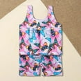 thumbnail image 1 of Girls Floatation Swimsuit Buoyancy Float Suit One Piece Floating Swimwear Sleeveless Cute Print Bathing Suit Pink 12-18 Months, 1 of 5