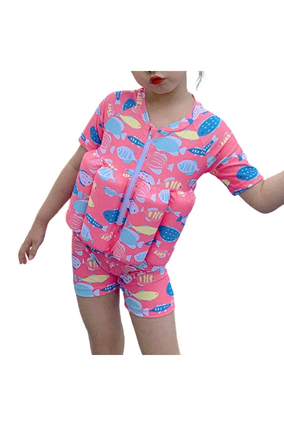 Girls Floater Swim Dress with Buoyancy Aid for Toddler Summer Water Play Pool Beach Activities and Safe Swimming Practice