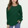 thumbnail image 1 of Girls' Floral Knit Long Sleeve Round Neck Top, Soft & Cozy Pullover Shirt for Ages 4-12, Comfortable & Stylish for Casual Wear or Layering in Cool Weather, 1 of 6