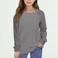 thumbnail image 1 of Girls' Floral Knit Long Sleeve Round Neck Top, Soft & Cozy Pullover Shirt for Ages 4-12, Comfortable & Stylish for Casual Wear or Layering in Cool Weather, 1 of 6