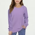 thumbnail image 1 of Girls' Floral Knit Long Sleeve Round Neck Top, Soft & Cozy Pullover Shirt for Ages 4-12, Comfortable & Stylish for Casual Wear or Layering in Cool Weather, 1 of 6