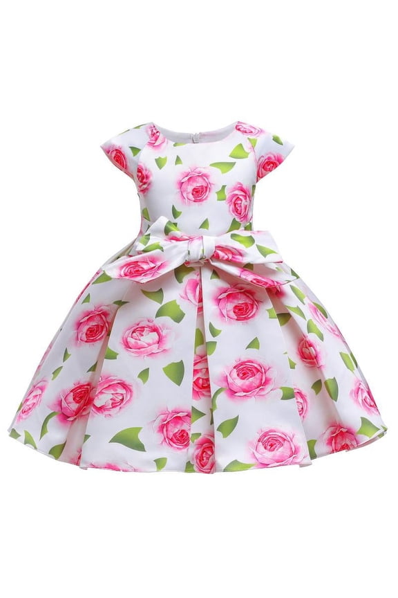 Girls Floral Party Dress Wedding Birthday Pageant Party Costumes