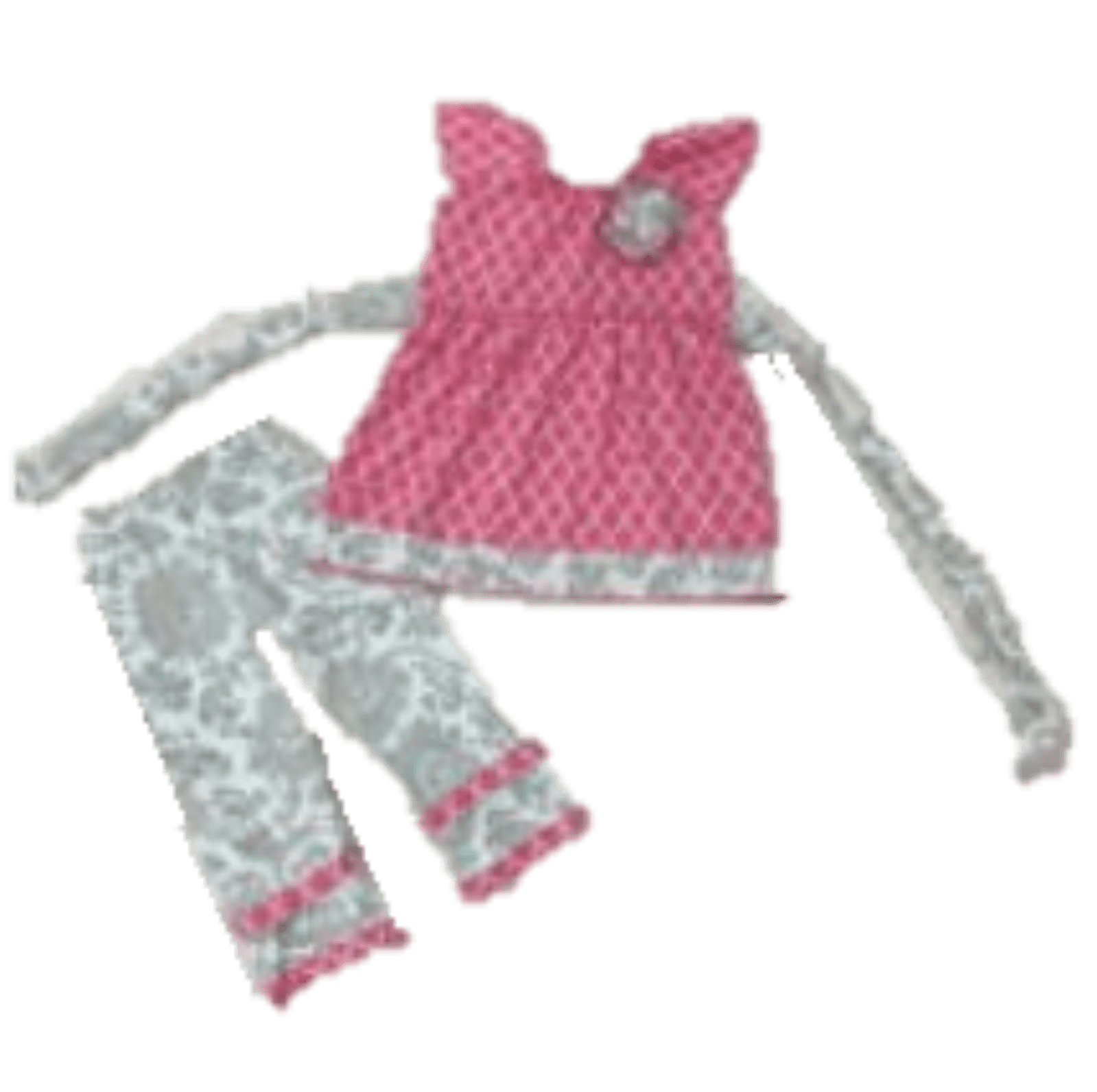 Girls' Floral Short Sleeve Top and Pants, 2pc Outfit Set (Toddler Girls)