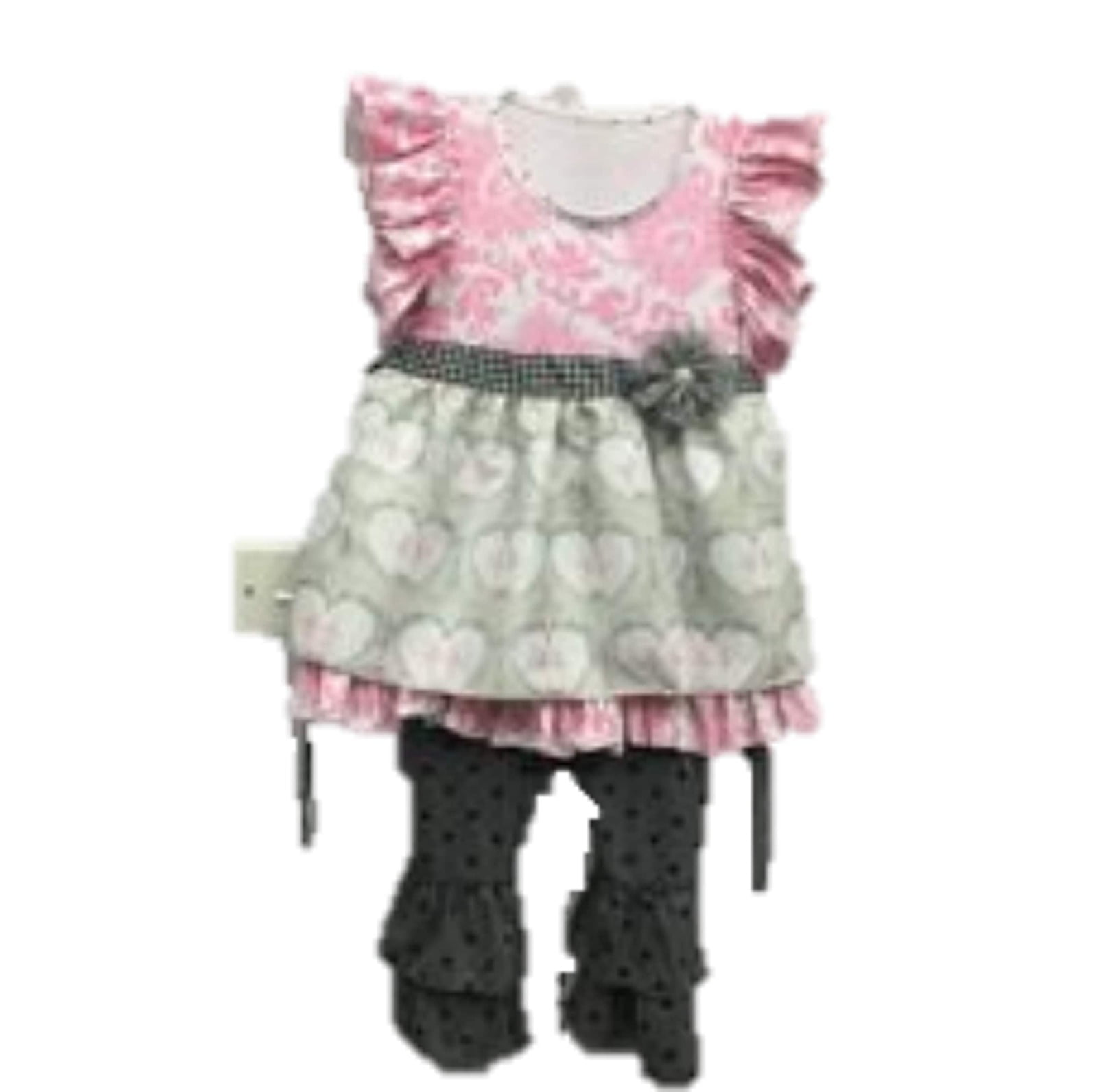 Girls' Floral Short Sleeve Top and Pants, 2pc Outfit Set (Toddler Girls)
