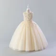 thumbnail image 1 of Girls' Floral Tulle Princess Dress - Sleeveless Tutu Maxi Gown for Flower Girl, Birthday, Pageant, Wedding, 1 of 5