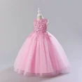 thumbnail image 1 of Girls' Floral Tulle Princess Dress - Sleeveless Tutu Maxi Gown for Flower Girl, Birthday, Pageant, Wedding, 1 of 4