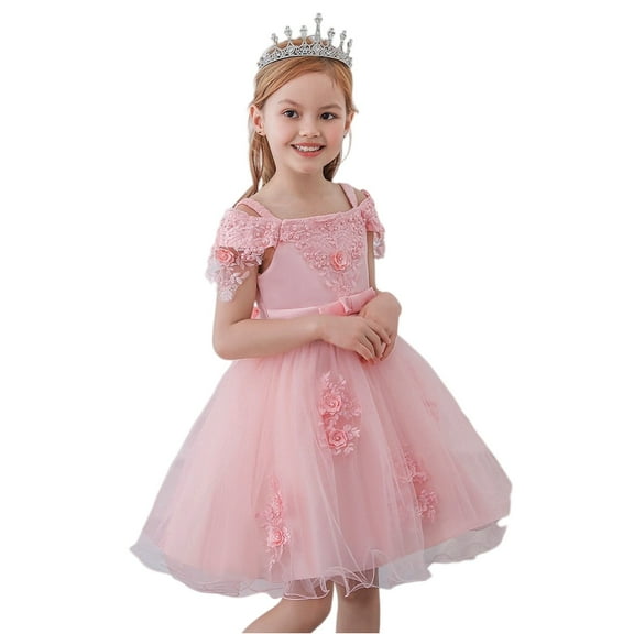 Girls Flower Dress Bridesmaid Wedding Party Birthday Communion Princess Tutu Dresses