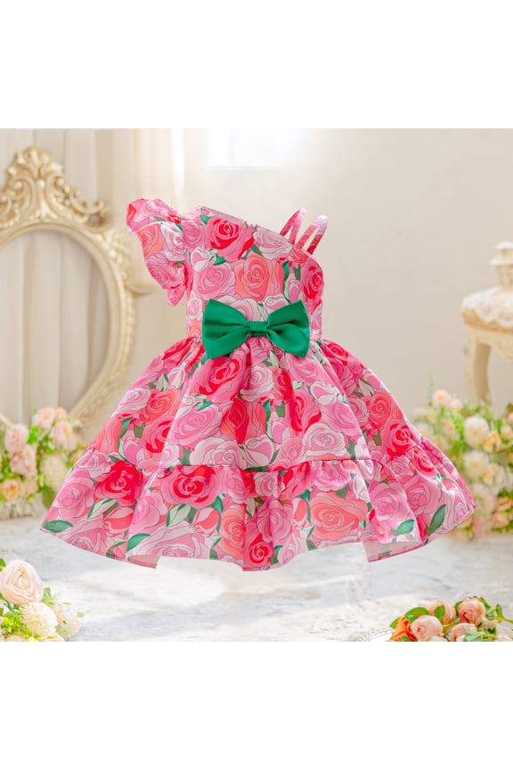Girls Flower Dresses Pageant Party Prom Easter Ball Gown Dresses