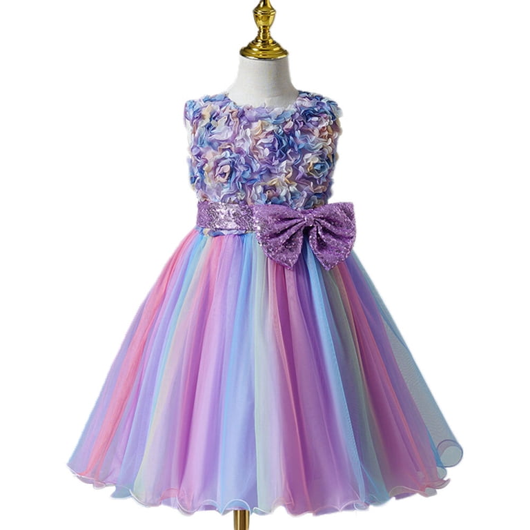 Girls Flower Princess Dress Rainbow Birthday Bridesmaid Party Pageant Formal Dresses - Walmart.com Girls Flower Princess Dress Rainbow Birthday Bridesmaid Party Pageant Formal Dresses - Walmart.com