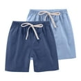 thumbnail image 1 of Girls Flowy Athletic Shorts New 2PC Children Summer Beach Shorts Drawstring Elastic Waist Lightweight Casual Short Pants with Pocket Gray 10-11 Years, 1 of 8