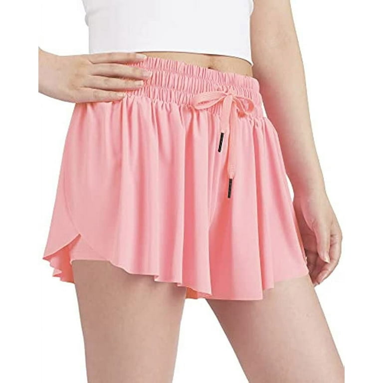Freely, Shorts, Freely Woven Zip Pocket Athletic Short Color Zephyr Pink  Sz Small