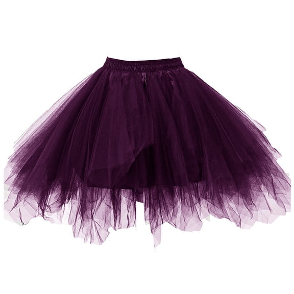 Girls Fluffy Tulle Skirts Princess High Low Layered Fairy Irregular Tutu Mesh Skirts for Ballet Dance Performance Dark Blue, 3-8Y