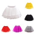 thumbnail image 1 of Girls Fluffy Tulle Tutu Mini Skirt with Wide Elastic Waistband A-Line Skort for Party Dance Performance Ball Gown Skirts, 1 of 3