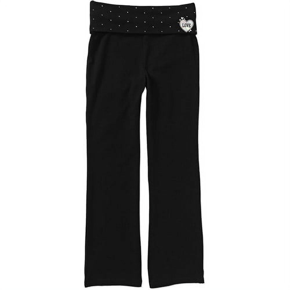 Girls' Foldover Yoga Pants - Walmart.com