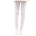 thumbnail image 1 of Girls Footed Tights Child's Summer Dance Leggings Long Socks Soft Cute Full Length Stockings Pants Wide Calf Socks Girls White L, 1 of 8