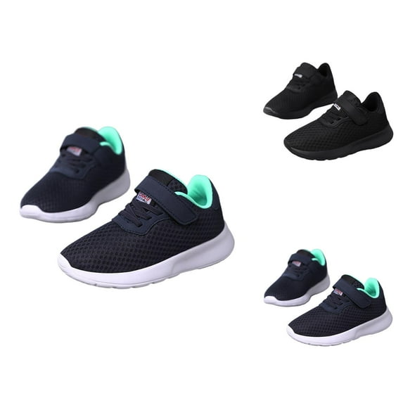 Girls Footwear Girls Sneakers Girls Sneakers Breathable Mesh Sports Shoes For Kids Lightweight Comfortable Walking Running Casual Outdoor Play Age 5 12 Easy Fit Hook Loop Closure