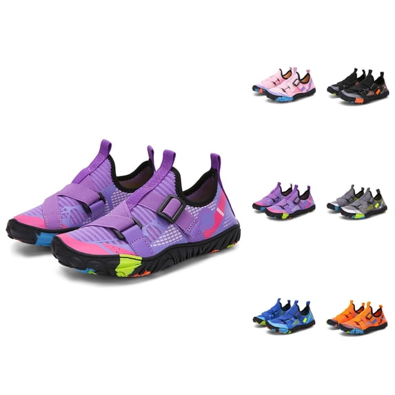 Girls Footwear Little Girls Sneakers Girls Sneakers Lightweight Breathable Qick Dry Water Shoes For Indoor Outdoor Sports Beach Running Hiking Comfortable Elastic Cushioned Kids Athletic Footwear