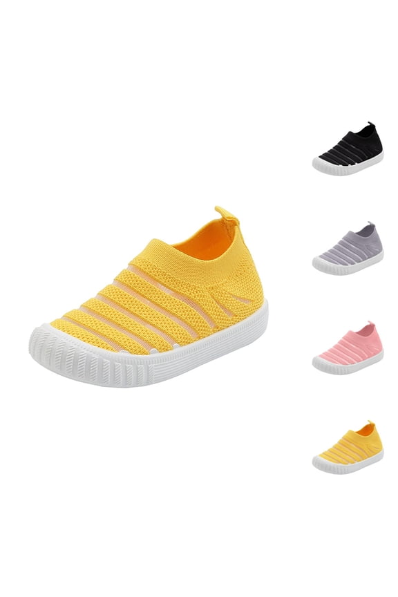 Girls Footwear Sneakers Girl Summer And Autumn Girls Sneakers Flying Woven Mesh Breathable Comfortable Flat Casual Cute