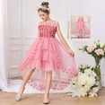 thumbnail image 1 of Girls Formal Dress Girls Pink Dress Tulle Fluffy Ballet Tutu Skirt Girls Fancy Dresses Girls Children's Day Outfit 7-8 Years, 1 of 8