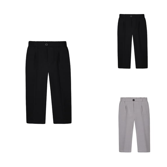 Girls Formal Dress Pants – Slim Fit Stretch School Uniform Trousers with Flat Front, Elastic Waist, Pockets for Performance & Casual Wear