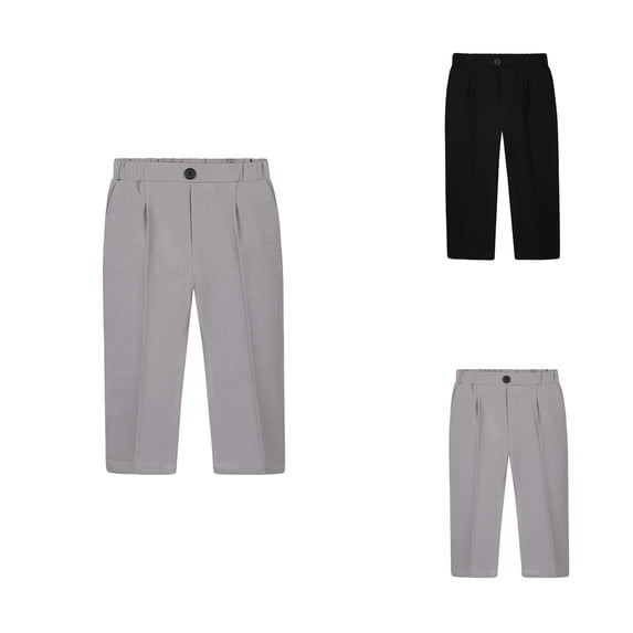 Girls Formal Dress Pants – Slim Fit Stretch School Uniform Trousers with Flat Front, Elastic Waist, Pockets for Performance & Casual Wear
