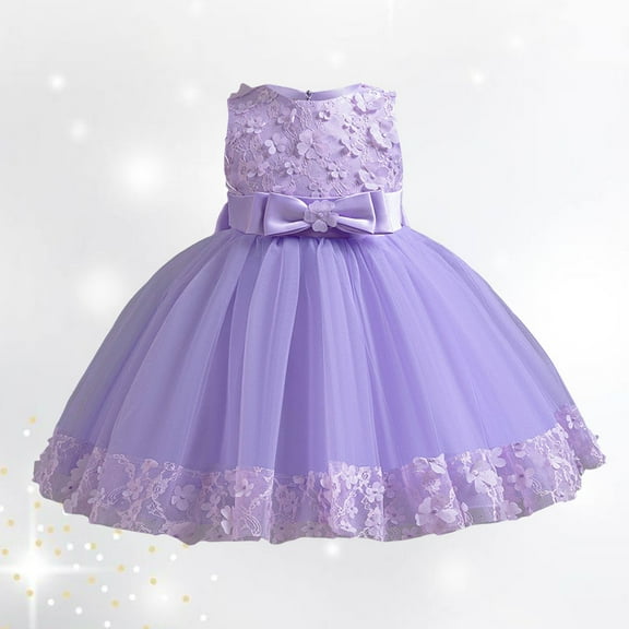 Girls Formal Dress Purple Dress for Girls Tulle Dress for Girls Formal Dress for Girls Children's Day Outfit 8-9 Years