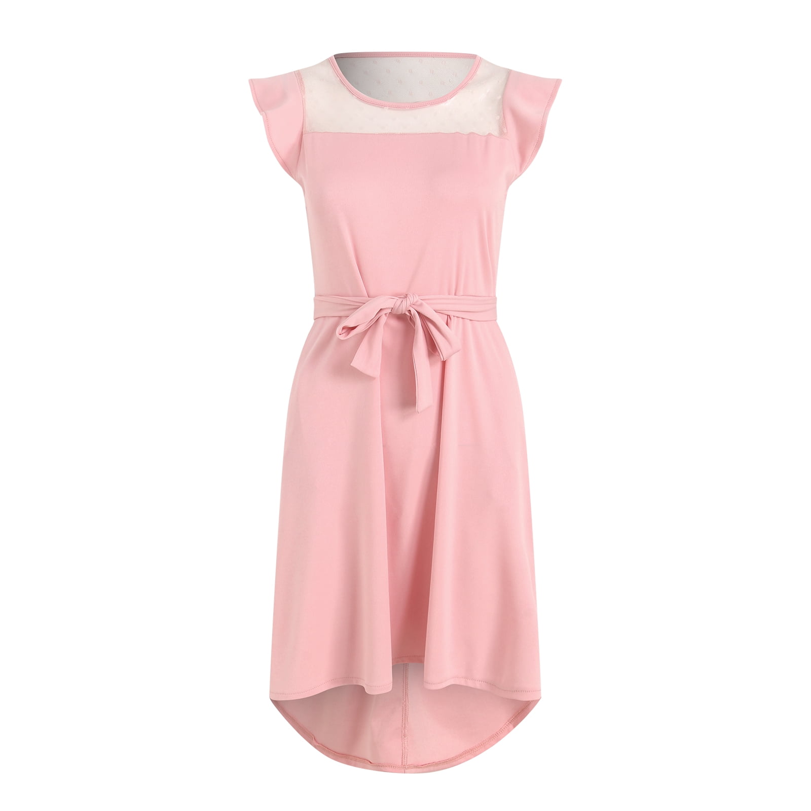 ZTKWD Girls Formal Dresses Size 14-16 Women's Gingham Mini Dress for Summer Plaid Dresses Flowy Trendy Sun Dress Girls Dresses Size 10-12 Pink, Size: