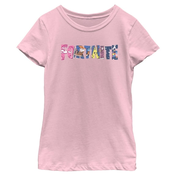 Girls Fortnite Classic Logo Character Fill T Shirt