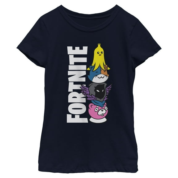 Girls Fortnite Cute Characters Logo T Shirt