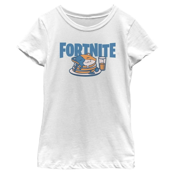 Girls Fortnite Meowscles Pancakes T Shirt