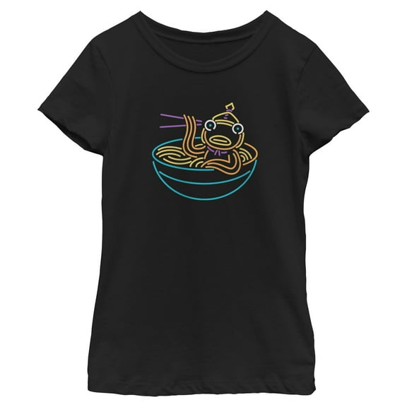 Girls Fortnite Neon Fishstick Ramen T Shirt