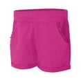 thumbnail image 1 of Girls' French Terry Ruffle Pocket Short, 1 of 5