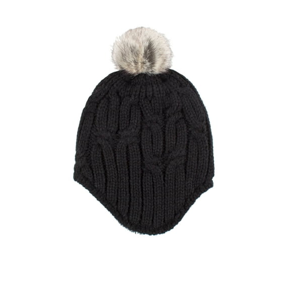 Girls Frigid Cosy Ear Hat w/ Pom Pom