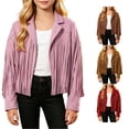 thumbnail image 1 of Girls Fringe Jacket, Kids Cowgirl Western Tassel Motorcycle Cardigan Cropped Coat 5-14 Years, 1 of 9