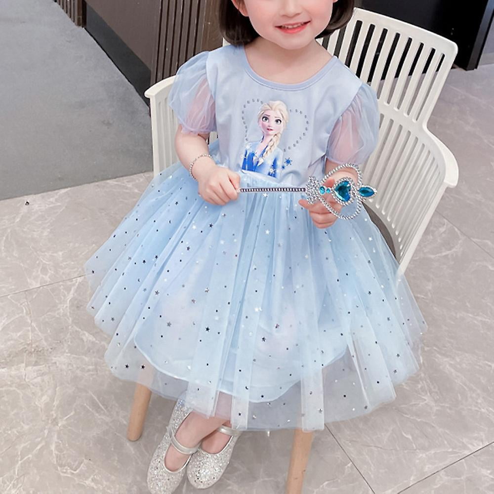 Frozen Stars  -  Girls Long Sleeve Tulle Skirt Dress main image 1