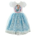 thumbnail image 1 of Girls Frozen Inspired Elsa Dress Size 5/6, 1 of 3