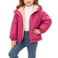 thumbnail image 1 of Girls Full Zip Hooded Winter Coat for 18 Months‑13 Years Old, Ultra Soft Thick Fleece Lined Wind Resistant Long Sleeve Jacket for Winter Hot Pink 12 Years, 1 of 9