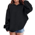 thumbnail image 1 of Girls Fuzzy Hoodies Kids Long Sleeve Solid Hooded Sweatshirts Cute Pullovers Top Clothes 3-12 Years, 1 of 7